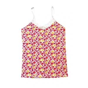 LitaeTrend Kadın Askılı Desenli Atlet Dantelli Empirme Pamuklu Penye D8