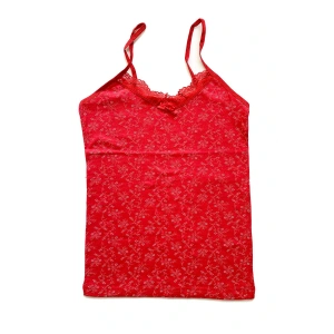 LitaeTrend Kadın Askılı Desenli Atlet Dantelli Empirme Pamuklu Penye D9