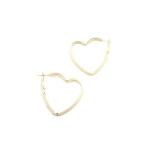 LitaeTrend Kalp Halka Küpe - Altın