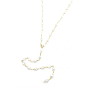 LitaeTrend Kalp İncili Y Kolye - Altın