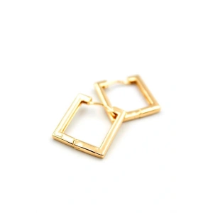 LitaeTrend Kare Halka Küpe - Altın