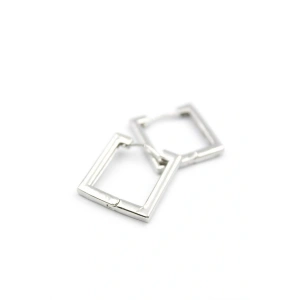 LitaeTrend Kare Halka Küpe - Gümüş