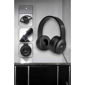 LitaeTrend Kulak Üstü TF Kart ve AUX Destekli Ergonomik Bluetooth Kulaklık