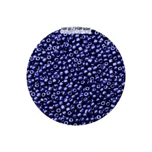 LitaeTrend Lacivert Renk 4 mm Yaklaşık 1100 adet / 100 gram Cam Boncuk Oya Yazma Bileklik ve Kolye