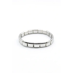 LitaeTrend Lastikli Çelik Bileklik - Gümüş