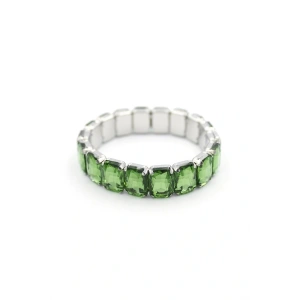 LitaeTrend Lastikli Taşlı Bilezik - Yeşil