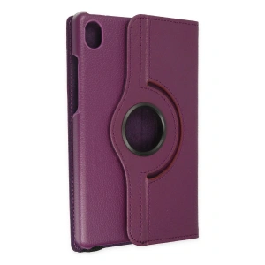 LitaeTrend Lenovo Tab M8 Kılıf 360 Tablet Deri Kılıf - Mürdüm