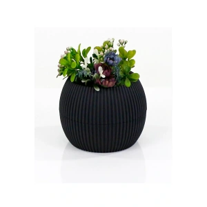 LitaeTrend Mercan Saksı 2 Numara 0,35 Litre Su Hazneli Dekoratif Kaktüs Sukulent Saksı 11,8x9,2 cm