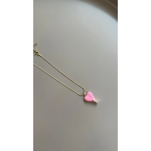 LitaeTrend Mineli Kalp Kolye - Pembe