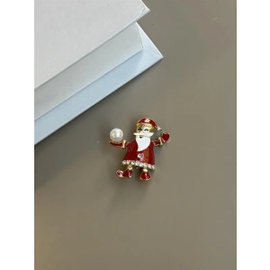 LitaeTrend Noel Baba Broş - Kırmızı