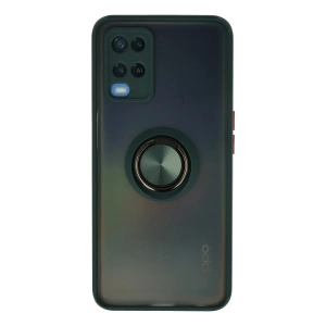 LitaeTrend Oppo A54 4G Kılıf Montreal Yüzüklü Silikon Kapak - Yeşil