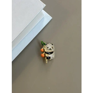 LitaeTrend Panda Broş - Beyaz