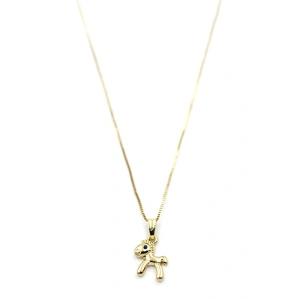 LitaeTrend Peluş At Figürü Kolye - Altın