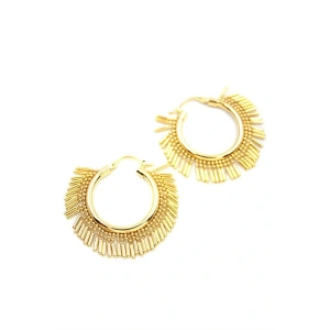 LitaeTrend Sallantılı Halka Küpe - Altın