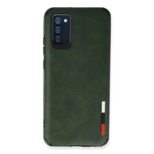 LitaeTrend Samsung Galaxy A03S Kılıf Loop Deri Silikon - Yeşil