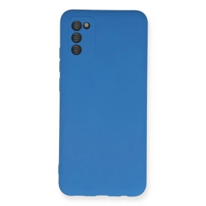 LitaeTrend Samsung Galaxy A03S Kılıf Nano içi Kadife Silikon - Mavi