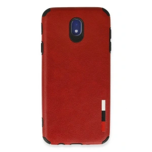 LitaeTrend Samsung Galaxy J7 Pro / J730 Kılıf Loop Deri Silikon - Kırmızı