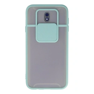 LitaeTrend Samsung Galaxy J7 Pro / J730 Kılıf Palm Buzlu Kamera Sürgülü Silikon - Turkuaz