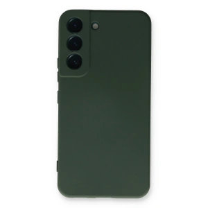 LitaeTrend Samsung Galaxy S23 Kılıf Nano içi Kadife Silikon - Koyu Yeşil