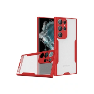 LitaeTrend Samsung Galaxy S23 Ultra Kılıf Platin Silikon - Kırmızı