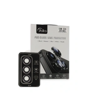 LitaeTrend Samsung Galaxy S24 PVD Metal Kamera Lens - Derin Mor