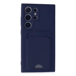 LitaeTrend Samsung Galaxy S24 Ultra Kılıf Kelvin Kartvizitli Silikon - Lacivert
