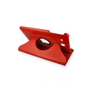 LitaeTrend Samsung Galaxy T560 Tab E 9.7 Kılıf 360 Tablet Deri Kılıf - Kırmızı