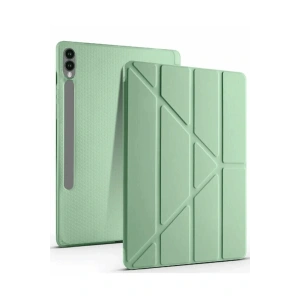 LitaeTrend Samsung Galaxy X610 Tab S9 FE Plus 12.4 Kılıf Kalemlikli Mars Tablet Kılıfı - Açık Yeşil