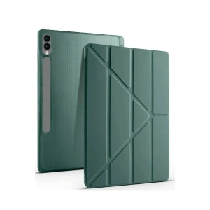 LitaeTrend Samsung Galaxy X610 Tab S9 FE Plus 12.4 Kılıf Kalemlikli Mars Tablet Kılıfı - Koyu Yeşil