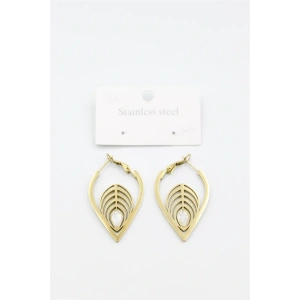 LitaeTrend Sedef Yaprak Küpe - Altın