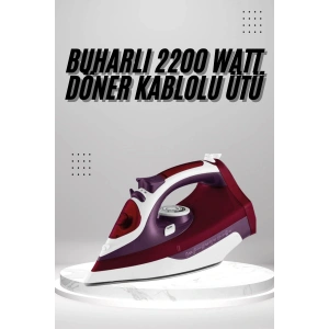 LitaeTrend Seramik Tabanlı Kırmızı 2200 Watt Şok Buharlı Ütü