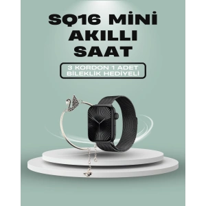 LitaeTrend SQ-16 Mini Series 10 Akıllı Saat – 3 Kordon + Hediye Bileklik