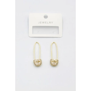 LitaeTrend Taşlı Filkete Küpe - Altın