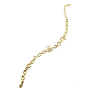 LitaeTrend Taşlı Göz Bileklik - Altın