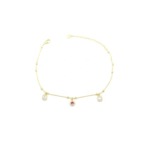 LitaeTrend Taşlı Halhal - Altın