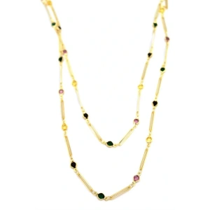 LitaeTrend Taşlı Kolye - Altın