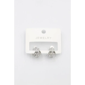 LitaeTrend Taşlı Küpe - Gümüş