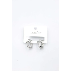 LitaeTrend Taşlı Küpe - Gümüş