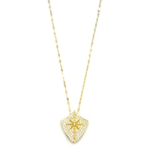 LitaeTrend Taşlı Kutup Yıldızı Kolye - Altın