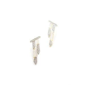 LitaeTrend Taşlı Mineli Küpe - Altın