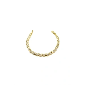 LitaeTrend Taşlı Üçgen VİP Bileklik - Altın