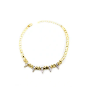 LitaeTrend Taşlı Vip Halhal - Altın