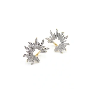 LitaeTrend Taşlı Vip Küpe - Altın