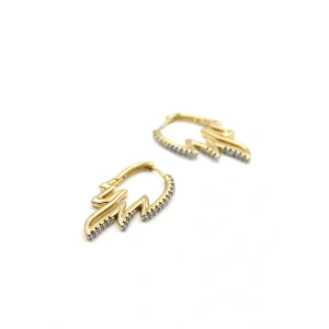 LitaeTrend Taşlı Vip Küpe - Altın