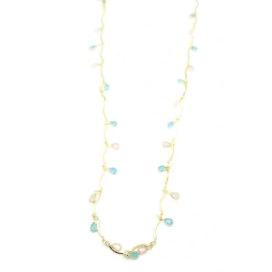 LitaeTrend Taşlı Y Kolye - Altın