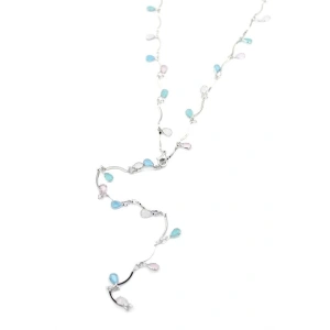 LitaeTrend Taşlı Y Kolye - Gümüş