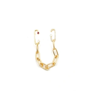 LitaeTrend Tek Kulak Zincir Küpe - Altın