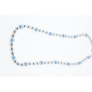 LitaeTrend Turkuaz Boncuk Kolye - Gümüş