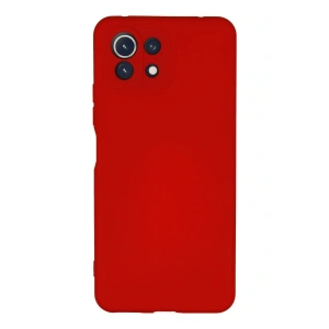 LitaeTrend Xiaomi Mİ 11 Lite Kılıf Nano içi Kadife Silikon - Kırmızı