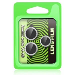 LitaeTrend Xiaomi Redmi Note 14 4G Raze Metal Kamera Lens - Gümüş